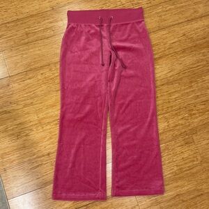 Self Esteem hot pink velour track pants